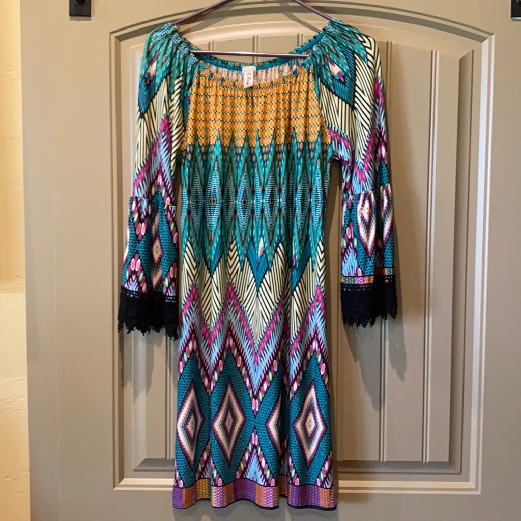 Multicolored Tunic. Can Be Wore Off Shoulder!